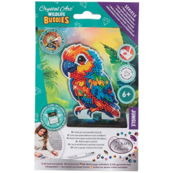 Комплект за диамантена бродерия, Craft Buddy, Crystal Art Buddies, Папагал, 7 части