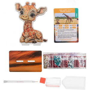 Комплект за диамантена бродерия, Craft Buddy, Crystal Art Buddies, Жираф, 7 части