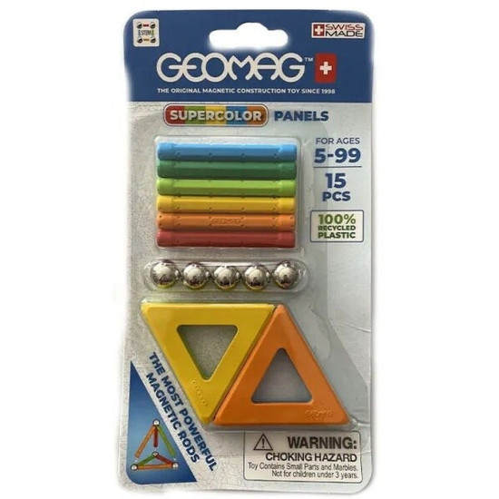 Mагнитен конструктор Geomag - Блистер, 15 части | Игри и играчки