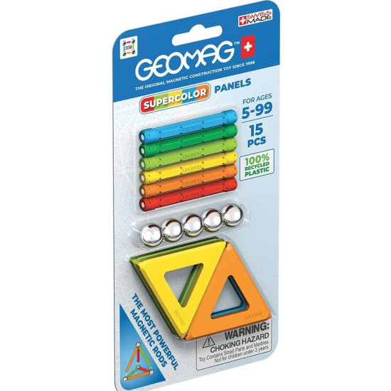 Mагнитен конструктор Geomag - Блистер, 15 части | Игри и играчки