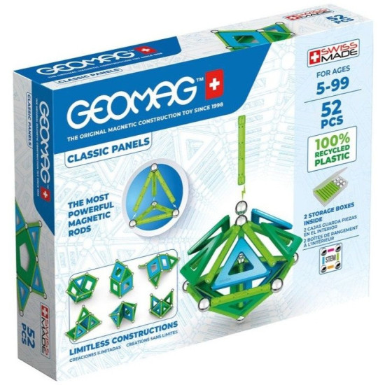 Mагнитен конструктор Geomag - Classic, 52 части | Игри и играчки