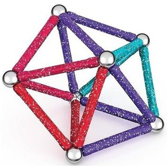 Mагнитен конструктор Geomag - Glitter, 22 части | Игри и играчки