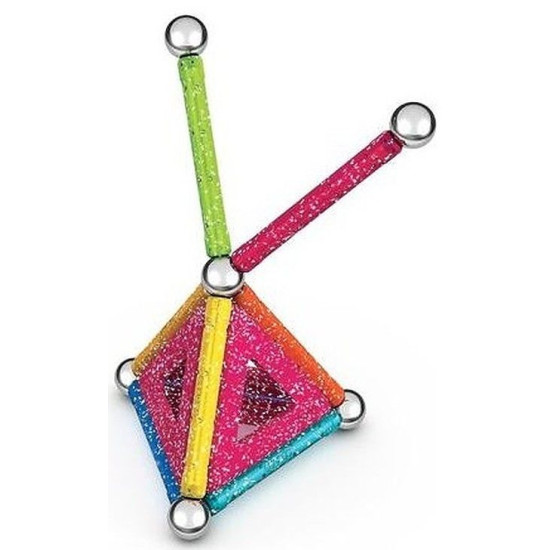 Mагнитен конструктор Geomag - Glitter, 22 части | Игри и играчки