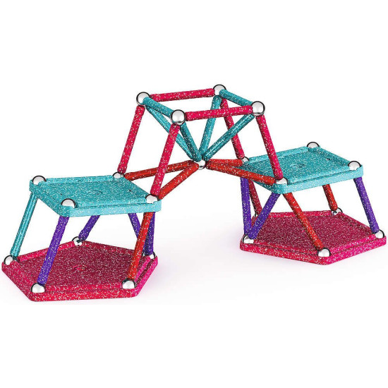 Mагнитен конструктор Geomag - Glitter, 22 части | Игри и играчки