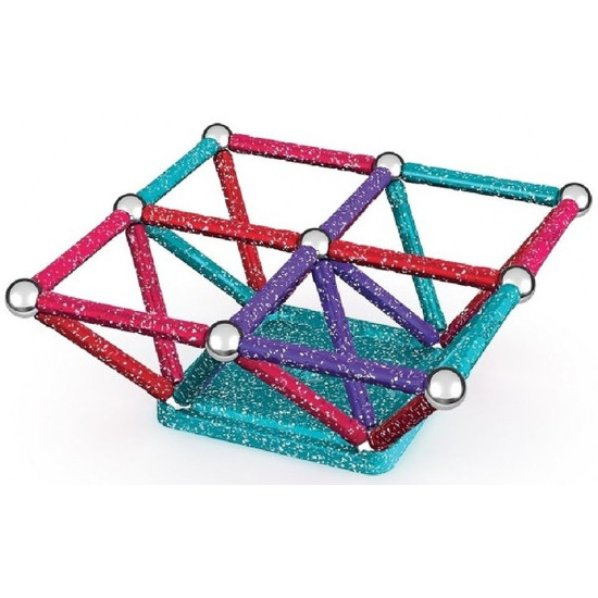 Mагнитен конструктор Geomag - Glitter, 60 части | Игри и играчки