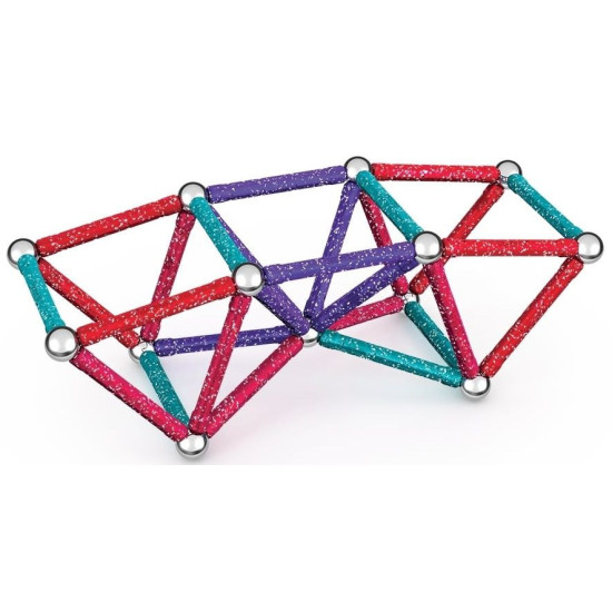 Mагнитен конструктор Geomag - Glitter, 60 части | Игри и играчки