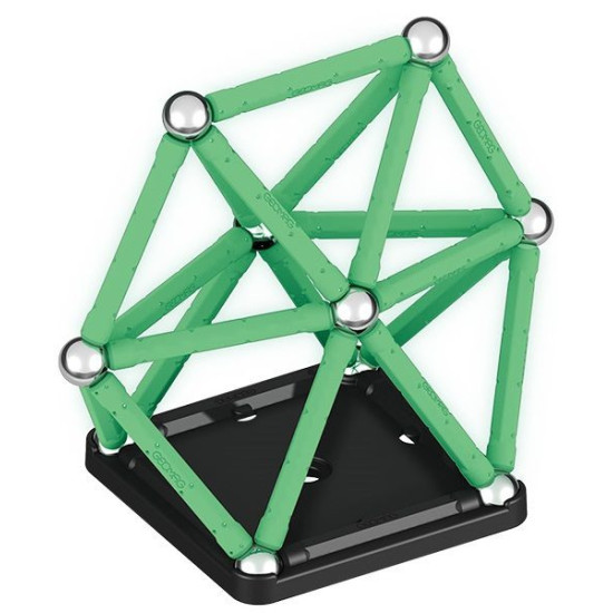 Mагнитен конструктор Geomag - Glow, 42 части | Игри и играчки