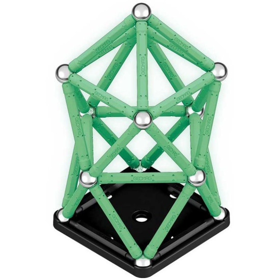 Mагнитен конструктор Geomag - Glow, 60 части | Игри и играчки