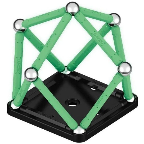 Mагнитен конструктор Geomag - Glow, 93 части | Игри и играчки