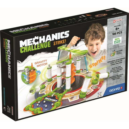 Магнитен конструктор Geomag - Mechanics Challenge Strike!, 185 части | Игри и играчки