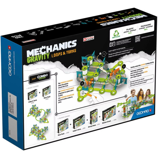 Mагнитен конструктор Geomag - Mechanics Gravity, 130 части | Игри и играчки