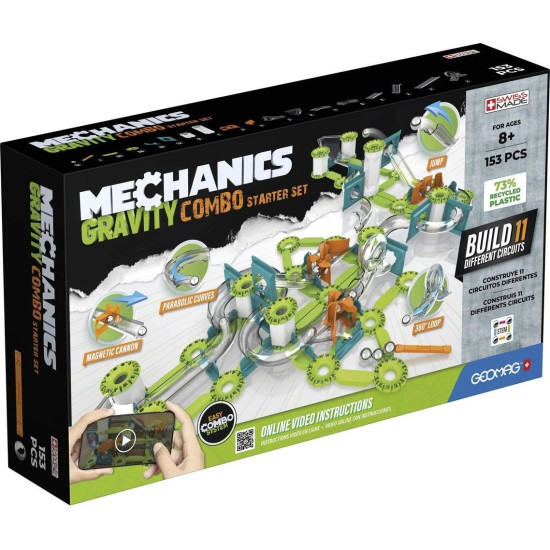 Mагнитен конструктор Geomag - Mechanics Gravity, 153 части | Игри и играчки