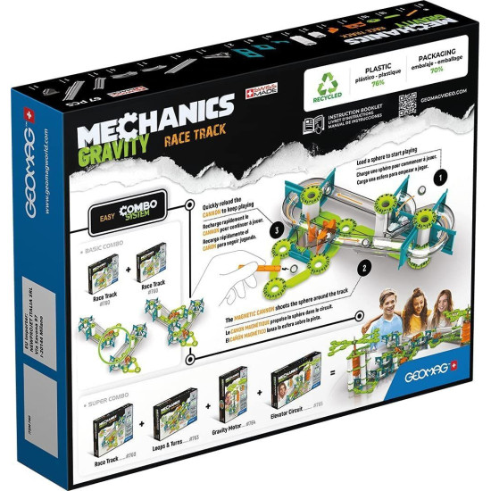 Магнитен конструктор Geomag - Mechanics Gravity, 67 части | Игри и играчки