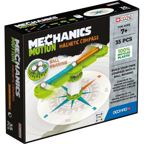 Mагнитен конструктор Geomag - Mechanics Motion-Compass, 35 части | Игри и играчки