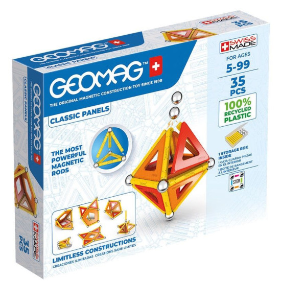 Mагнитен конструктор Geomag - Supercolor, 35 части | Игри и играчки