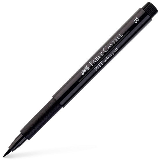 Маркер с четка Faber-Castell Pitt Artist - Черен | Ученически пособия