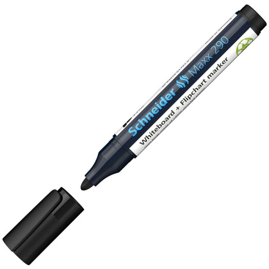 Маркер за бяла дъска Schneider Maxx 290 - 3 mm, черен | Ученически пособия
