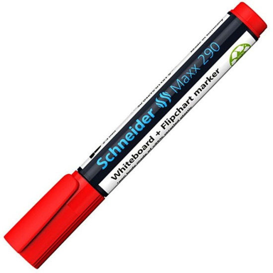 Маркер за бяла дъска Schneider Maxx 290 - 3 mm, червен | Ученически пособия