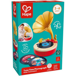 Музикална играчка Hape International - Ретро грамофон