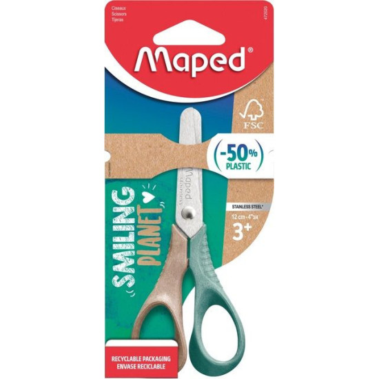 Ножица Maped - Smiling Planet Vivo, 12 cm, асортимент | Гуми, ножици, острилки