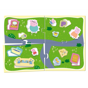 Игрален комплект Lisciani Giochi - Peppa Pig, 3D къща