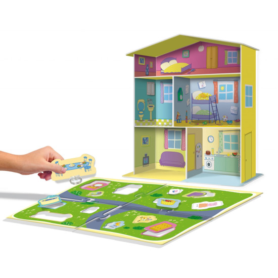 Игрален комплект Lisciani Giochi - Peppa Pig, 3D къща |