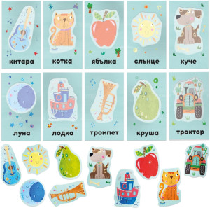 Образователни флаш карти Headu Montessori - 24 части, на български език
