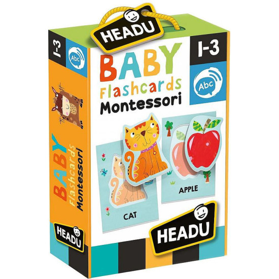 Образователни флаш карти Headu Montessori - Първи думички | Игри и играчки