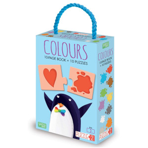 Пъзел Sassi с книжка Colours 