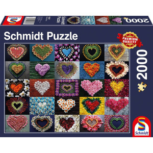 Пъзел Schmidt от 2000 части - Сърца за Маделийн