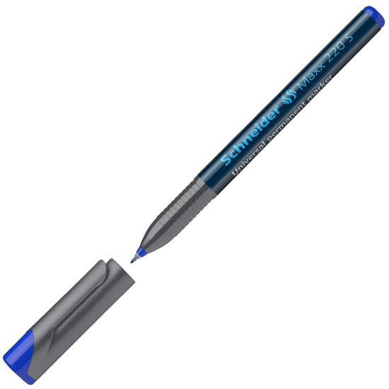 Перманентен маркер Schneider Maxx 220 S - 0.4 mm, син | Ученически пособия