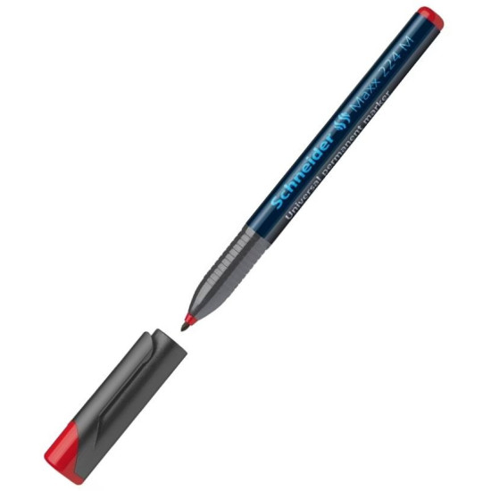 Перманентен маркер Schneider Maxx 224 M - 1.0 mm, червен | Ученически пособия