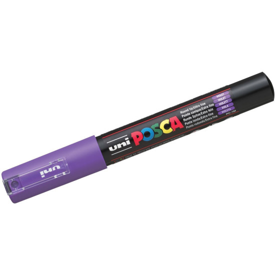 Перманентен маркер с объл връх Uni Posca - PC-1M, 1.0 mm, лилав | Ученически пособия