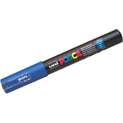 Перманентен маркер с объл връх Uni Posca - PC-1M, 1.0 mm, син