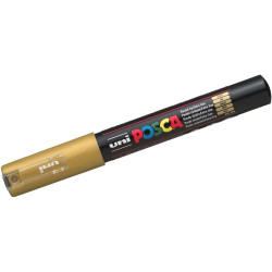 Перманентен маркер с объл връх Uni Posca - PC-1M, 1.0 mm, златен