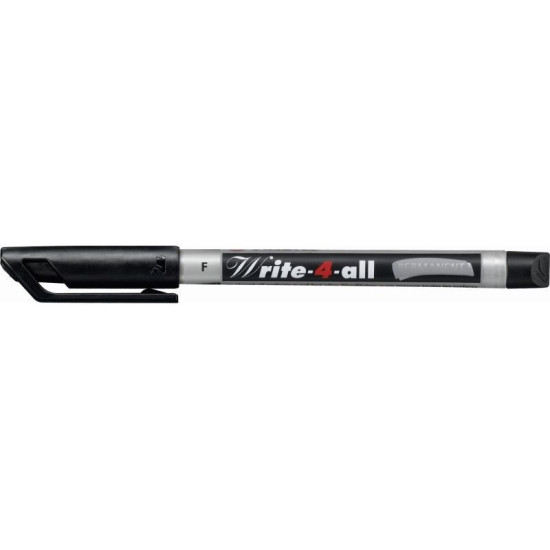 Перманентен тънкописец Stabilo - Write-4-All, 0.7 mm, черен | Ученически пособия