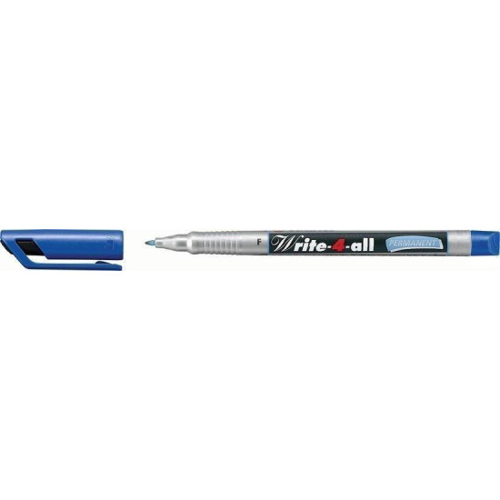 Перманентен тънкописец Stabilo - Write-4-All, 0.7 mm, син | Ученически пособия