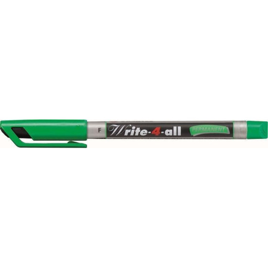 Перманентен тънкописец Stabilo - Write-4-All, 0.7 mm, зелен | Ученически пособия