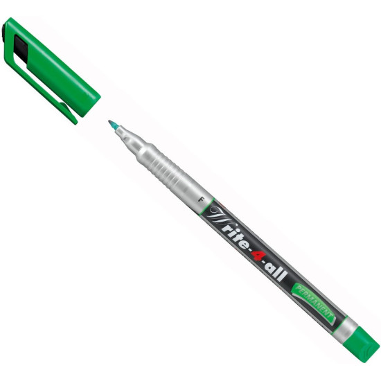 Перманентен тънкописец Stabilo - Write-4-All, 0.7 mm, зелен | Ученически пособия