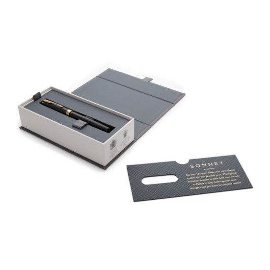 Писалка Parker Royal Fountain Pen Sonnet Lacquered Black CT | Писалки