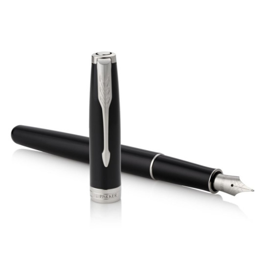 Писалка Parker Royal Fountain Pen Sonnet Lacquered Black CT | Писалки