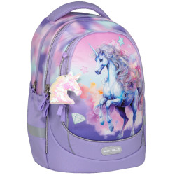  Раница с твърдо дъно Belmil - Bright Rainbow Unicorn, 2 отделения