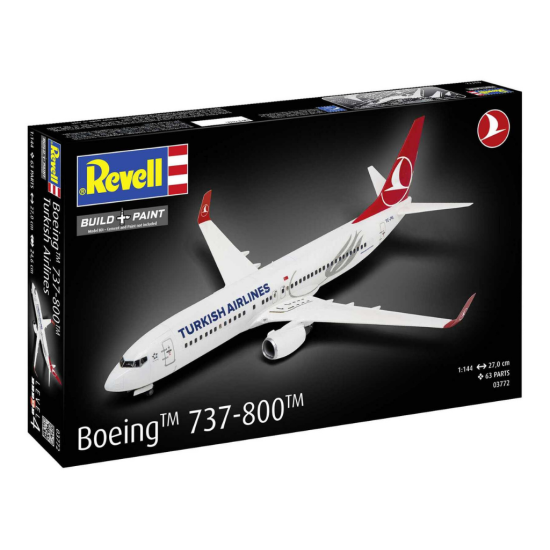 Сглобяем модел, Revell, Самолет Боинг 737-800 Турски авиолинии, 63 части | Игри и играчки