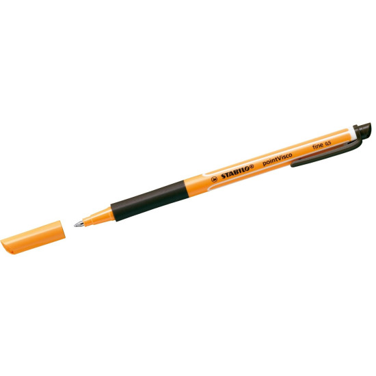 Ролер Stabilo pointVisco - 0.5 mm, черен, с гел мастило | Химикали и пишещи средства