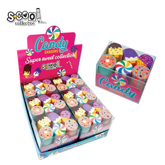 S.C. Гума “Candy“, 6 броя | Гуми, ножици, острилки