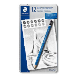 Комплект моливи Staedtler Mars Lumograph, 12бр soft Комплект моливи Staedtler Mars Lumograph, 12бр soft