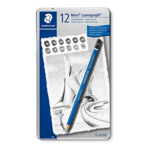 Комплект моливи Staedtler Mars Lumograph, 12бр soft