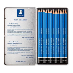 Комплект моливи Staedtler Mars Lumograph, 12бр soft