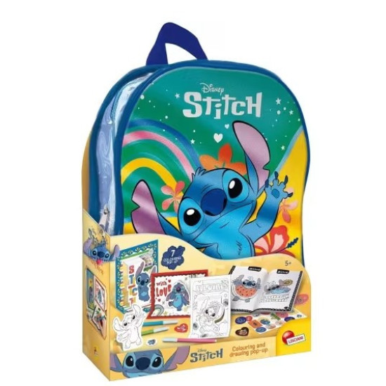 Творчески комплект, Lisciani, Stitch, 2 в 1 раница с комплект за рисуване Творчески комплект, Lisciani, Stitch, 2 в 1 раница с комплект за рисуване