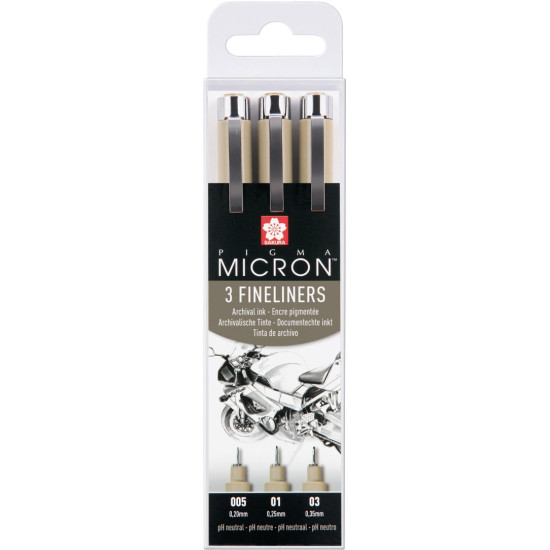 Тънкописци Sakura Pigma Micron Design 3 броя | Ученически пособия